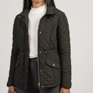 Jason Maxwell Green Utility Coat Quilted Design‎